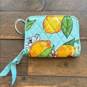 Vera Bradley Lemon Print Quilted Keychain Wallet